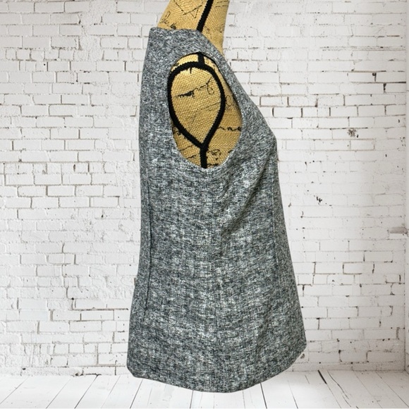 352 - CALVIN KLEIN- BLOUSE - TOP - SLEEVELESS - BLACK/WHITE/GREY - SIZE XL - Picture 4 of 15